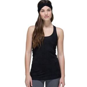 Lululemon Cool Racerback Savasana Camo *Cropped Size 4 Black Camo Multi Original